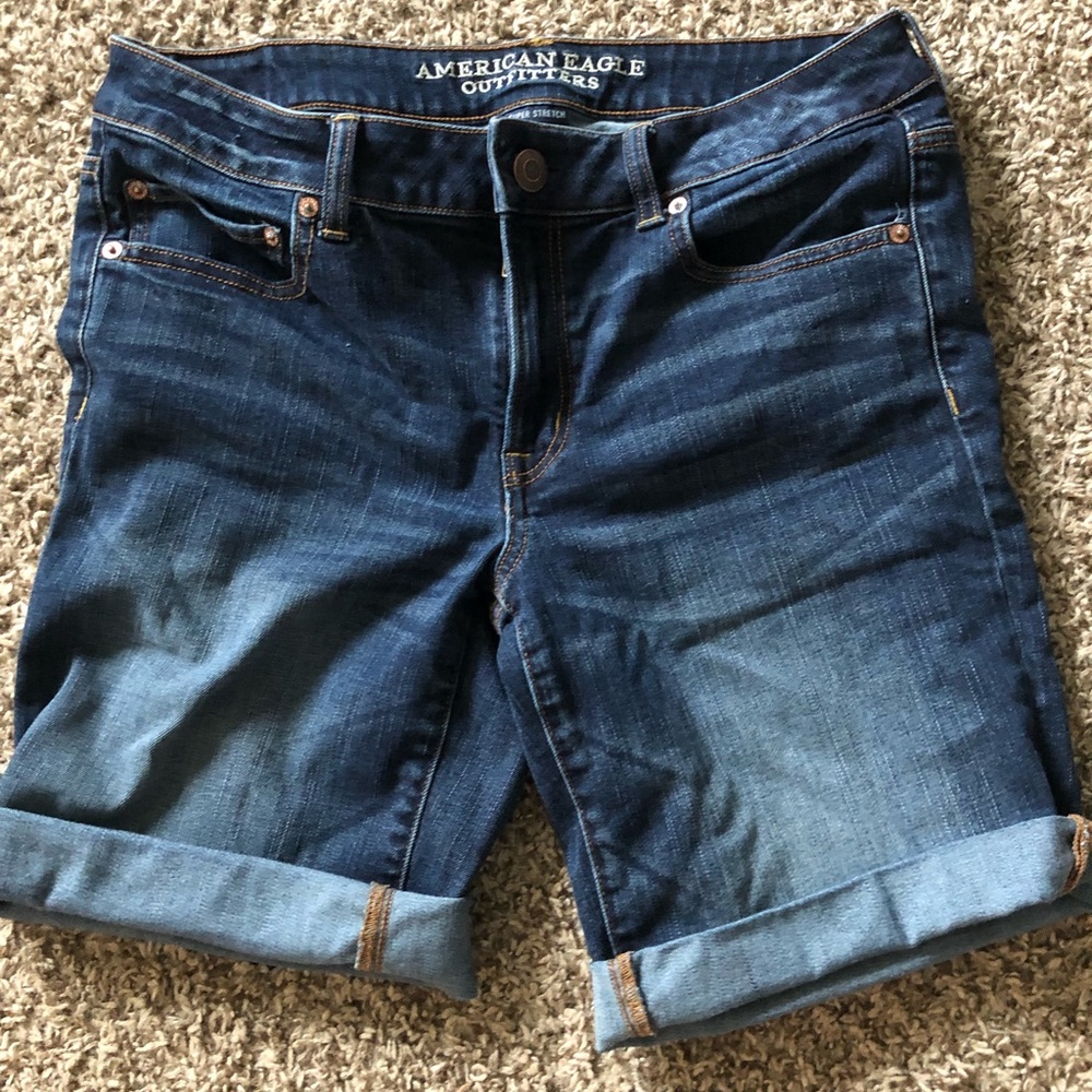 American Eagle Skinny Bermuda Jean Shorts